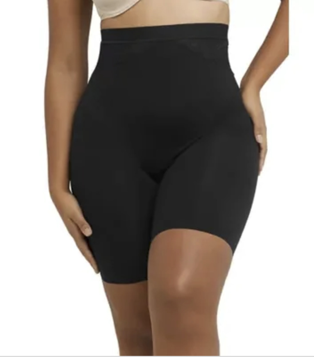 Maidenform Women Eco Lace High Waist Thigh Slimmer Black Size S